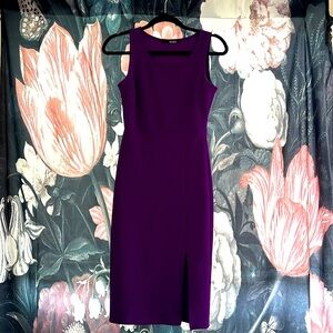 lulu’s purple body con dress with thigh slit